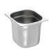 Stainless steel bin 201 - GN 1/6 - 176x162x150 mm